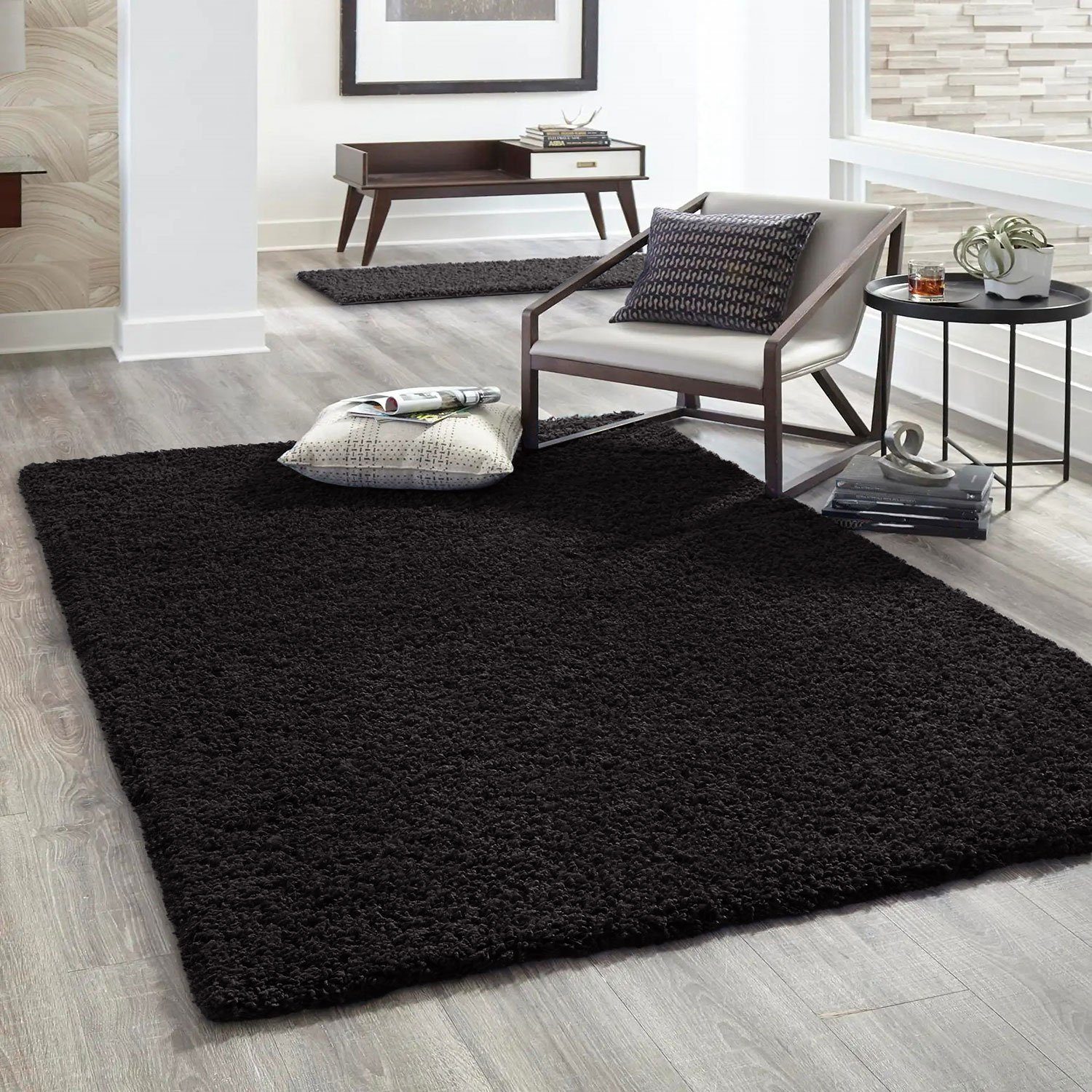 Vimoda Hochflor-Läufer Shaggy, Hochflor Teppich in 13 Uni Farben, Runde Tep günstig online kaufen