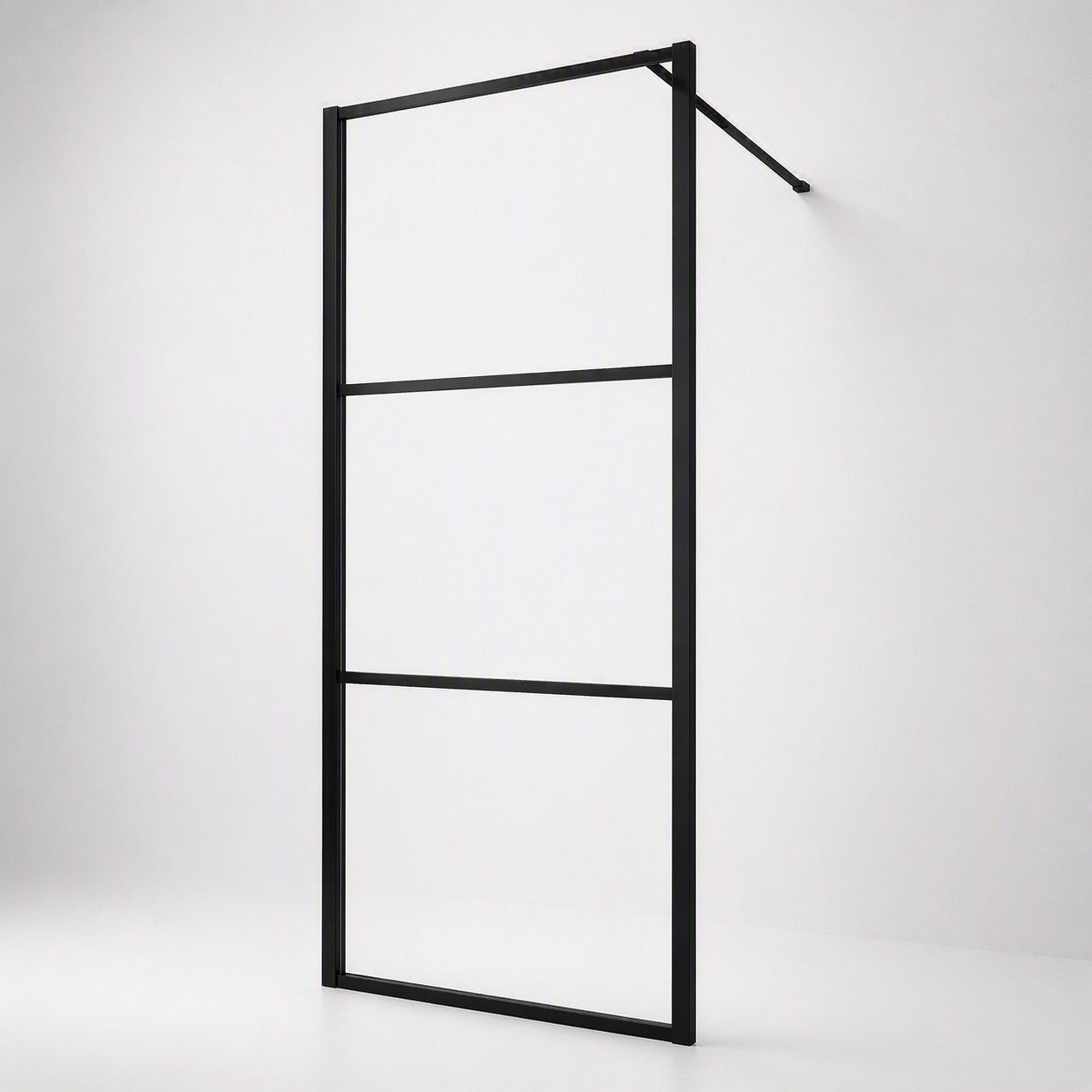 welltime Walk-in-Dusche Walk In Black Blocks Clear, Sicherheitsglas