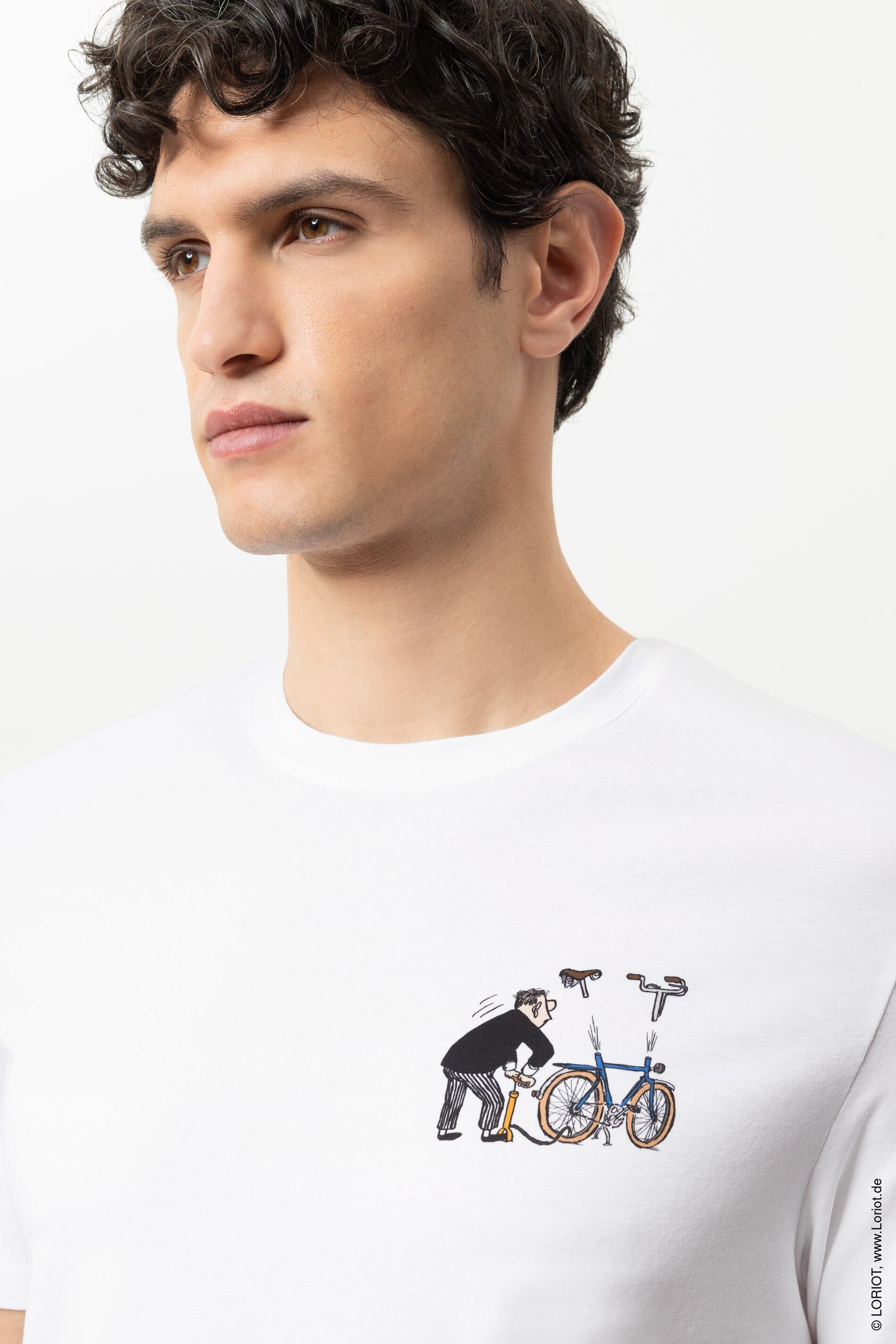 Mey Pyjamaoberteil Mey male T-Shirt Serie mey x LORIOT (1-tlg) Limited Edition mi LORIOT