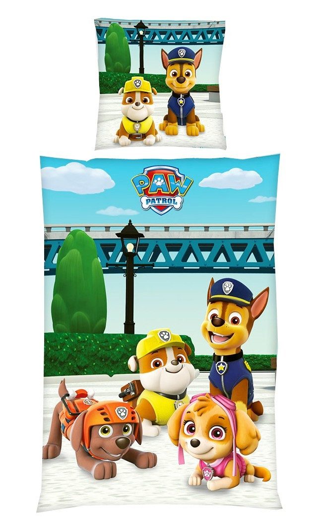 Herding Kinderbettwäsche 135x200cm Paw Patrol Hunde Polizei, Renforcé, 2 te günstig online kaufen