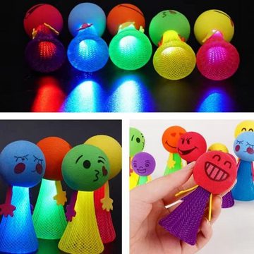 Gontence Hüpfspielzeug 10 LED Feder Leucht Springendes Spielzeug (zufällige Farbe), (Werfer Spielzeuggeschenke für 3-12 Jährige Mädchen und Jungen, Mitgebsel Kindergeburtstag Gastgeschenke Weihnachten, 10-tlg), Partyzubehör und Goodie Bag Stuffers