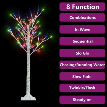 vidaXL Künstlicher Weihnachtsbaum Weihnachtsbaum 120 LEDs 1,2 m Mehrfarbig Weide Indoor Outdoor