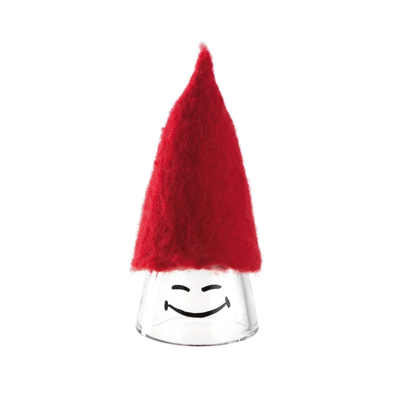 LEONARDO Weihnachtsfigur Gnom mit Filzhut 11 cm rot (Stück, 1 St), Weihnachtsfigur Glas