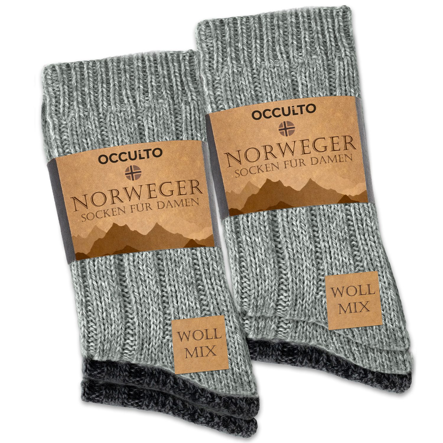 Norwegersocken Damen Wollsocken 6er Pack (Modell: Gloria)
