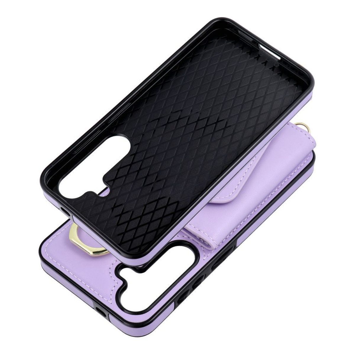 COFI 1453 Bumper Handyhülle mit Schultergurt Wallet-Hülle Kartenfach und Ringhalter