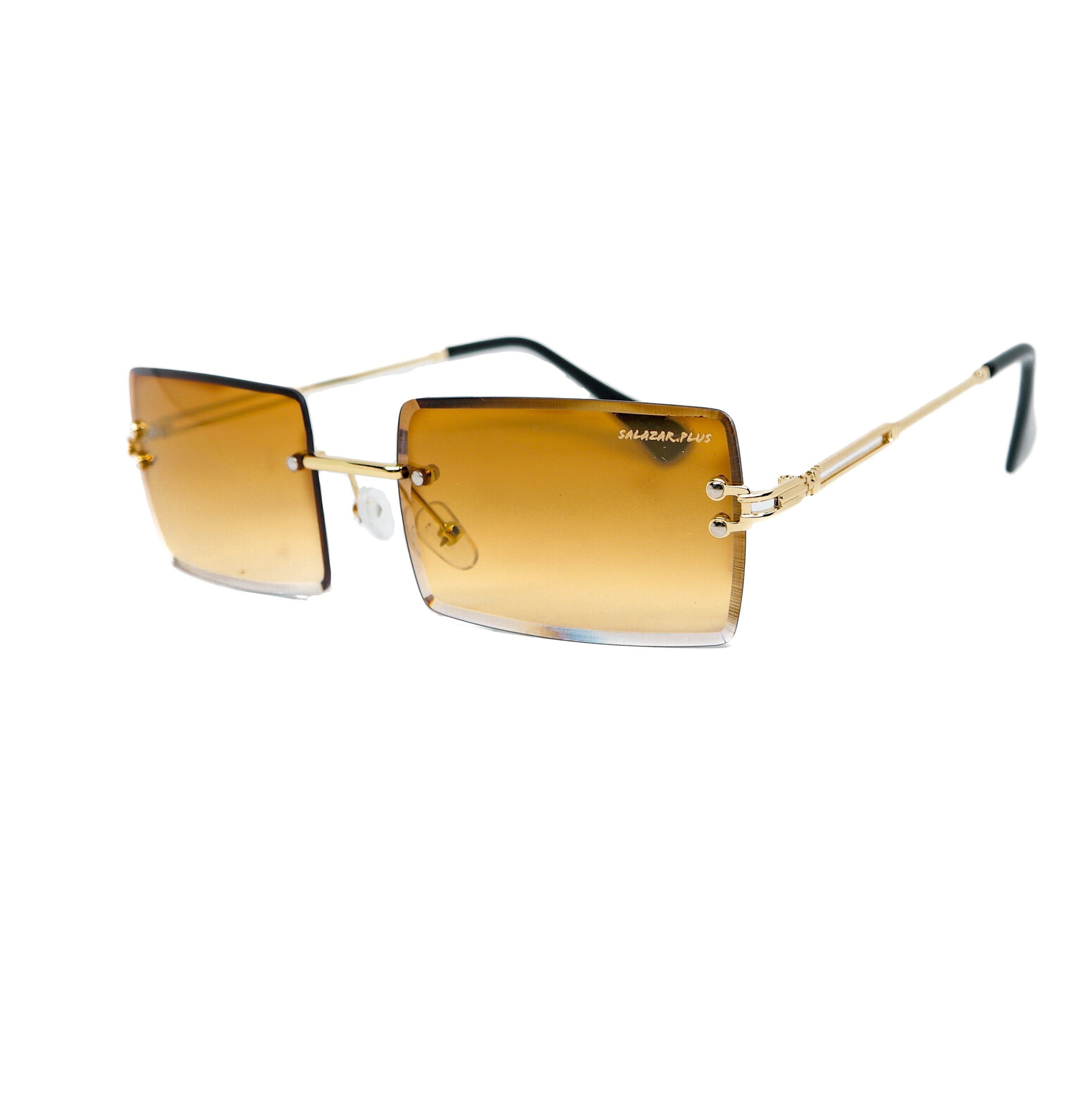 salazar.plus Sonnenbrille Randlos Rechteckig Unisex Rahmenlos Damen Herren leichte Brille