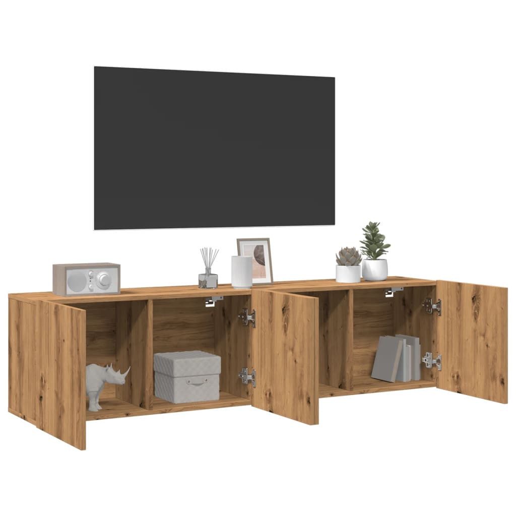 vidaXL TV-Wand TV-Wandschränke 2 Stk. Artisan-Eiche günstig online kaufen