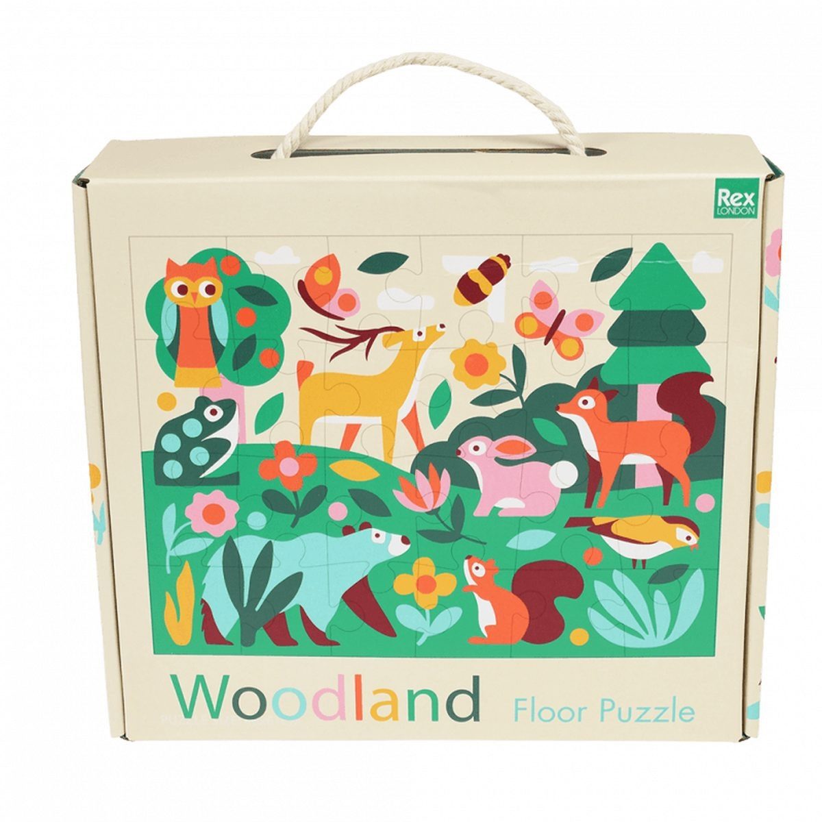Rex London Puzzle Puzzle Woodland 24 Teile Bodenpuzzle Tiermotive Box mit G günstig online kaufen