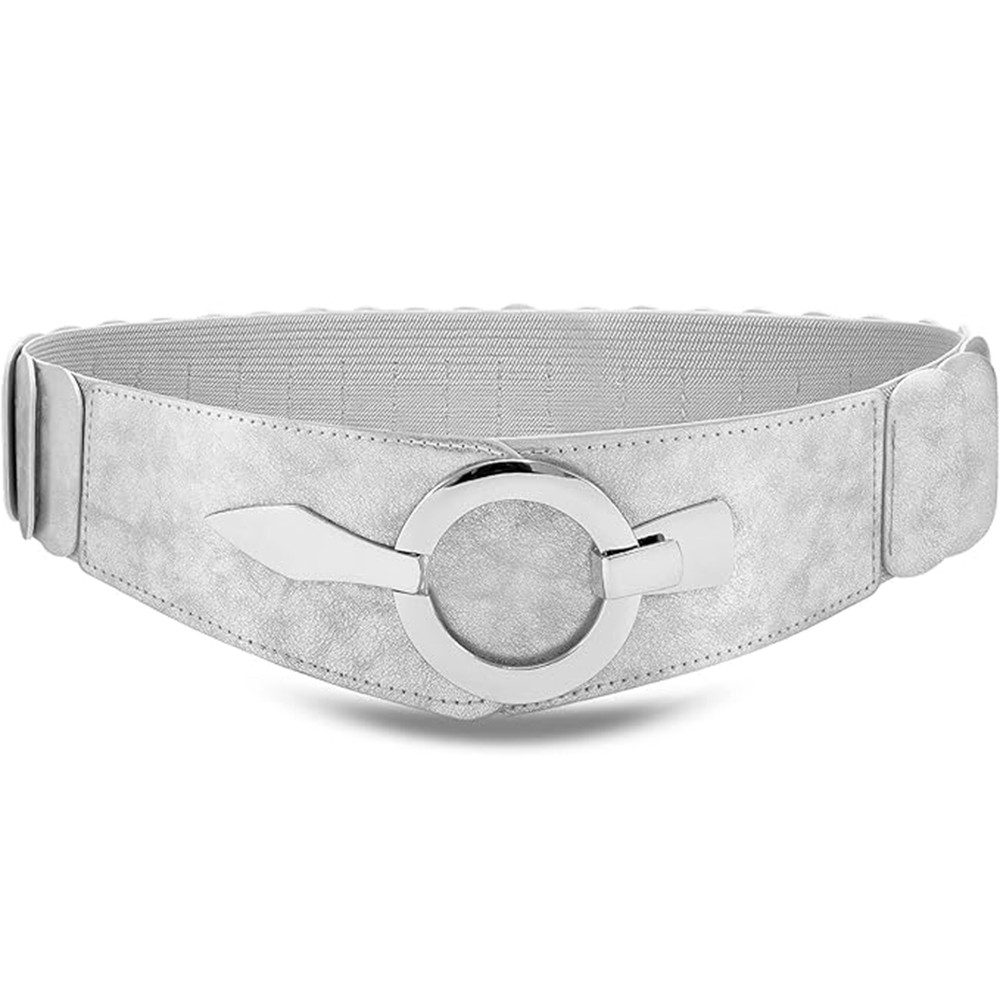 Coonoor Taillengürtel Vintage Stretchgürtel mit silberner Ring-Schließe Dam günstig online kaufen