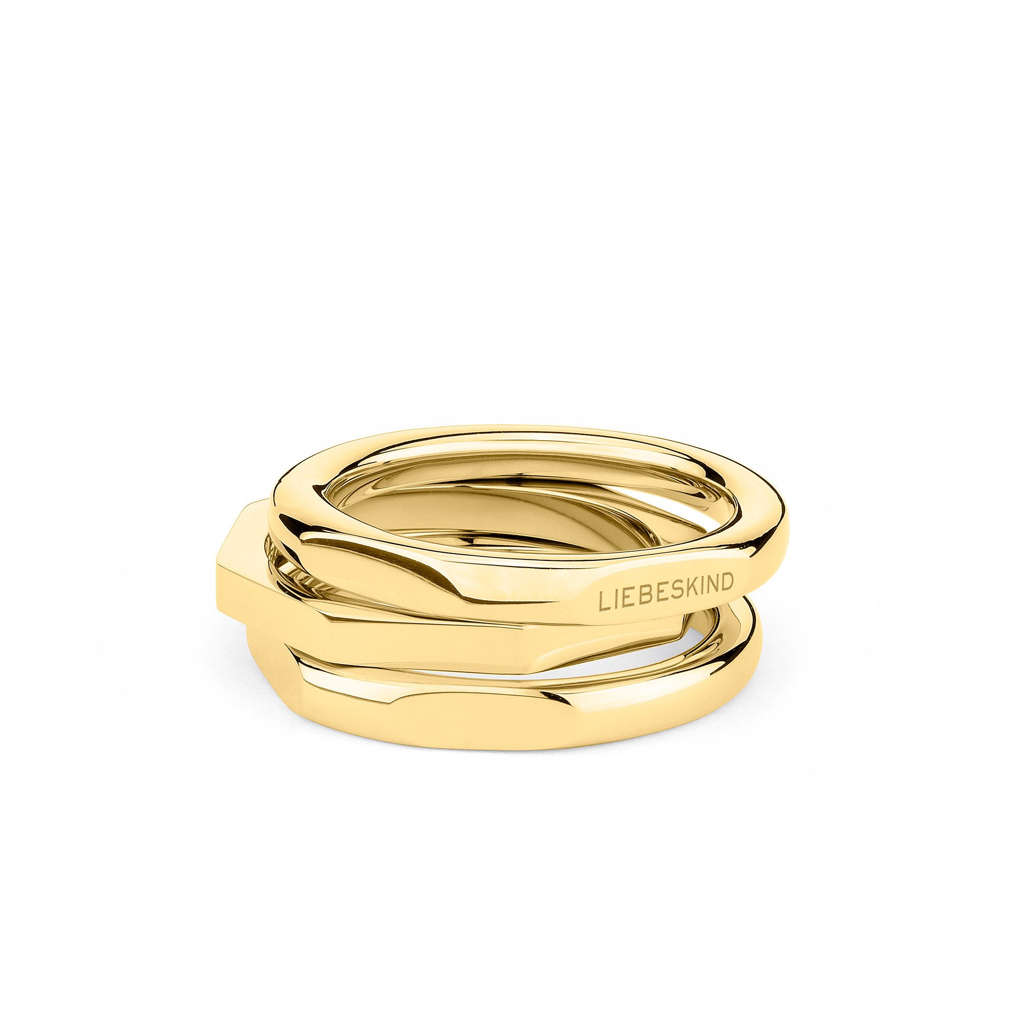 Liebeskind Berlin Ring-Set Schmuck Geschenk Edelstahl Ring Urban Chic (Set, 3-tlg)
