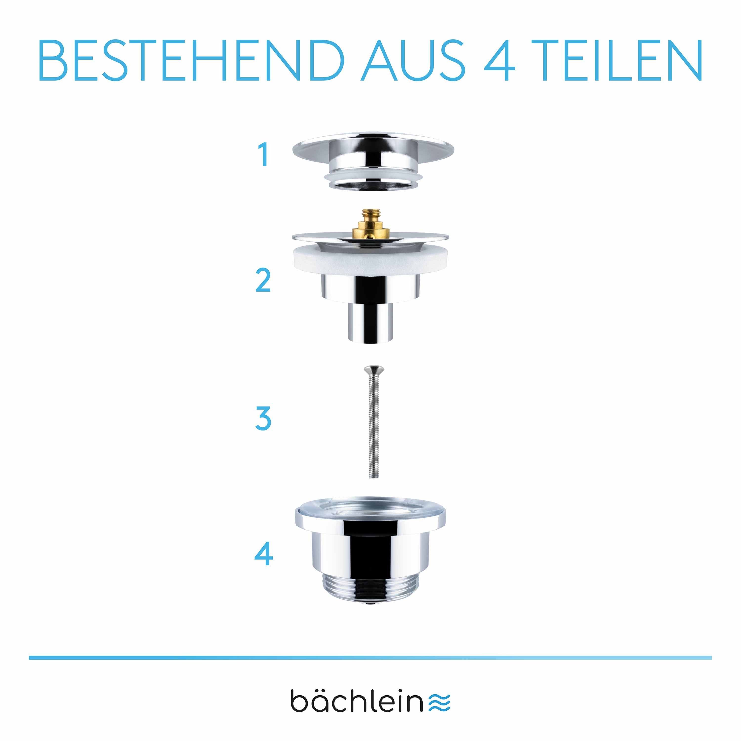 Bächlein Ablaufgarnitur Waschbeckenabfluss Pop Up (platzsparender günstig online kaufen