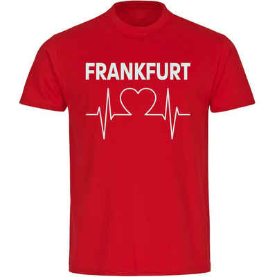multifanshop T-Shirt Herren Frankfurt - Herzschlag - Männer