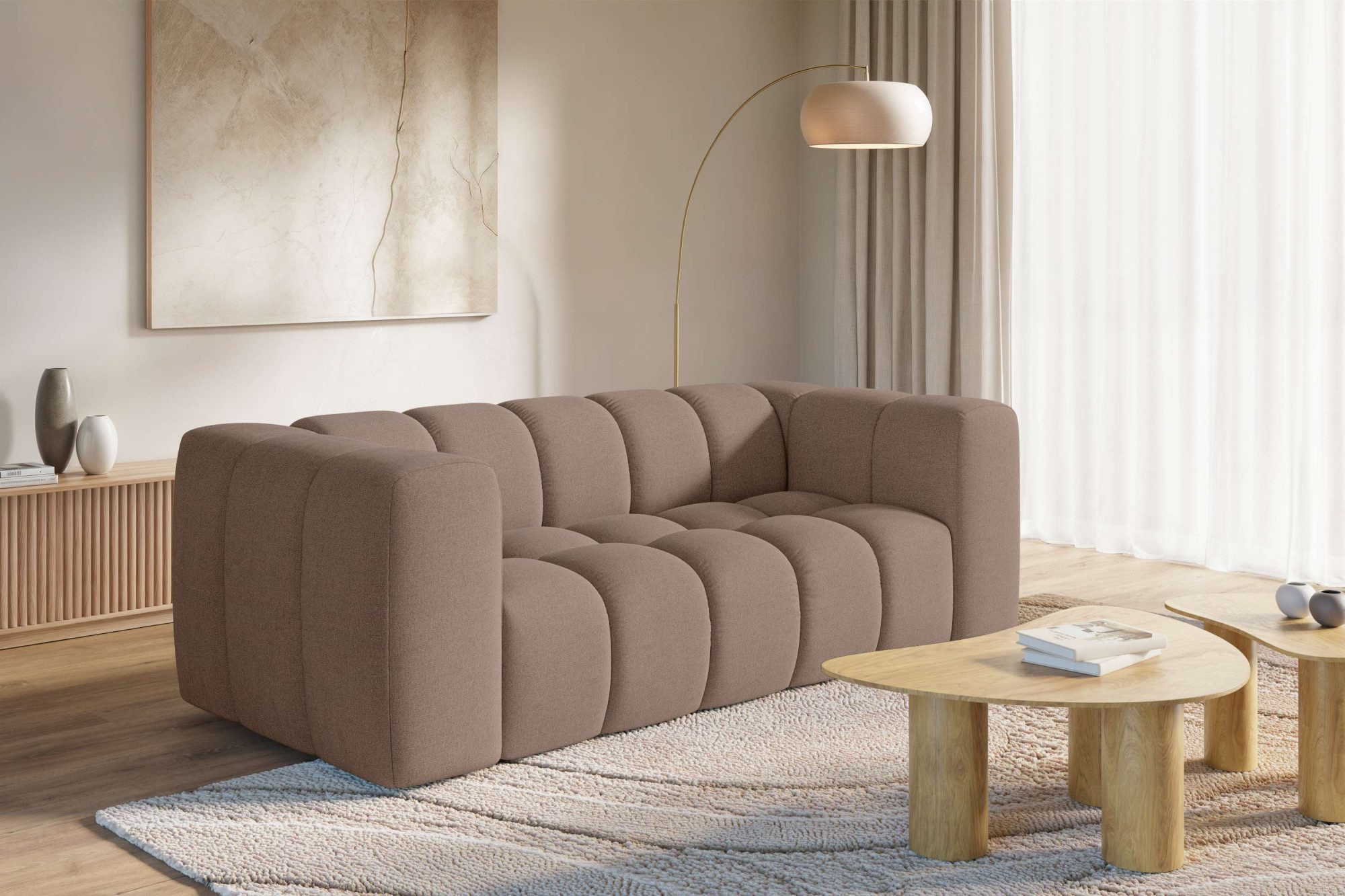 3-Sitzer »L« BOUBELLE Design-Sofa, Bubble-Optik, Breite 217 cm