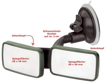 HR Autocomfort Spiegel Grüner Innenspiegel Doppelspiegel Spiegel mit beweglichem Schwanenhals