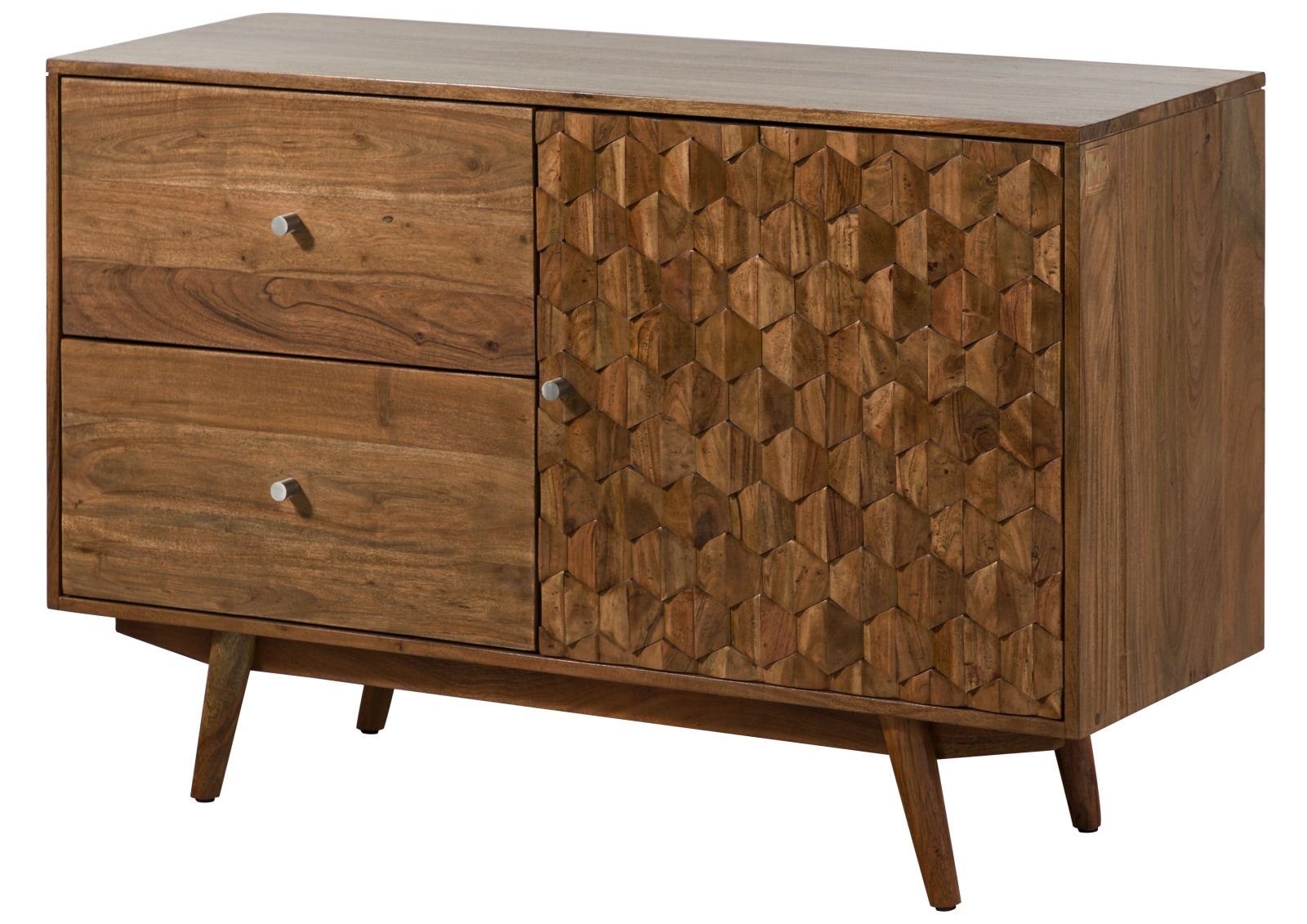 Massivmoebel24 Sideboard (Sideboard Akazie 115x42x75 Akazie günstig online kaufen