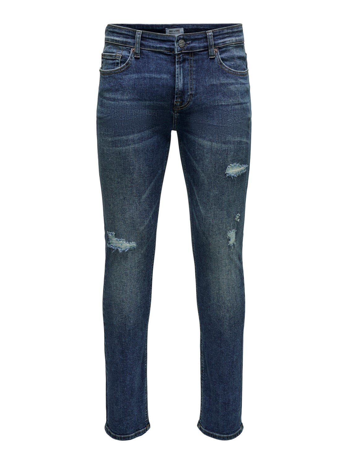 ONLY & SONS Slim-fit-Jeans Slim Fit Jeans Basic Hose Denim Pants ONSLOOM Stoned Washed (1-tlg) 3970 in Blau-3 | 