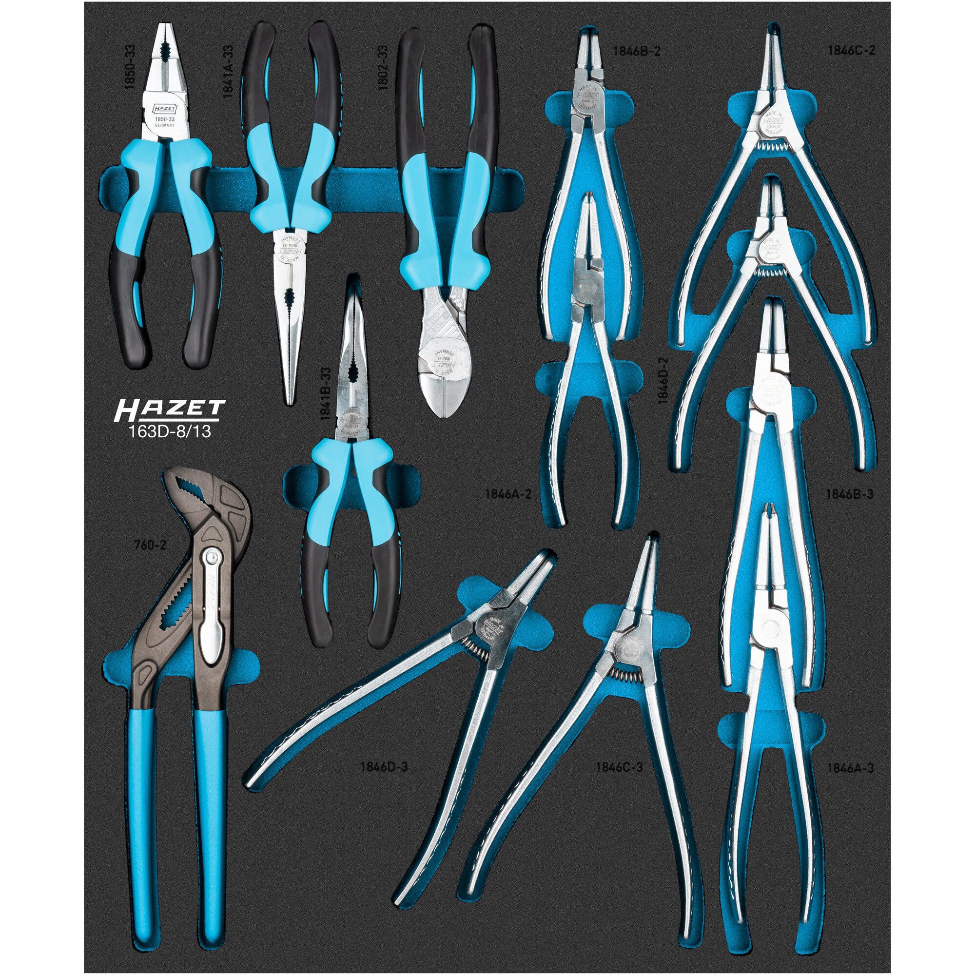 HAZET Greifzange Hazet Щипцы-Set 163D-8/13, Размер 1/2++