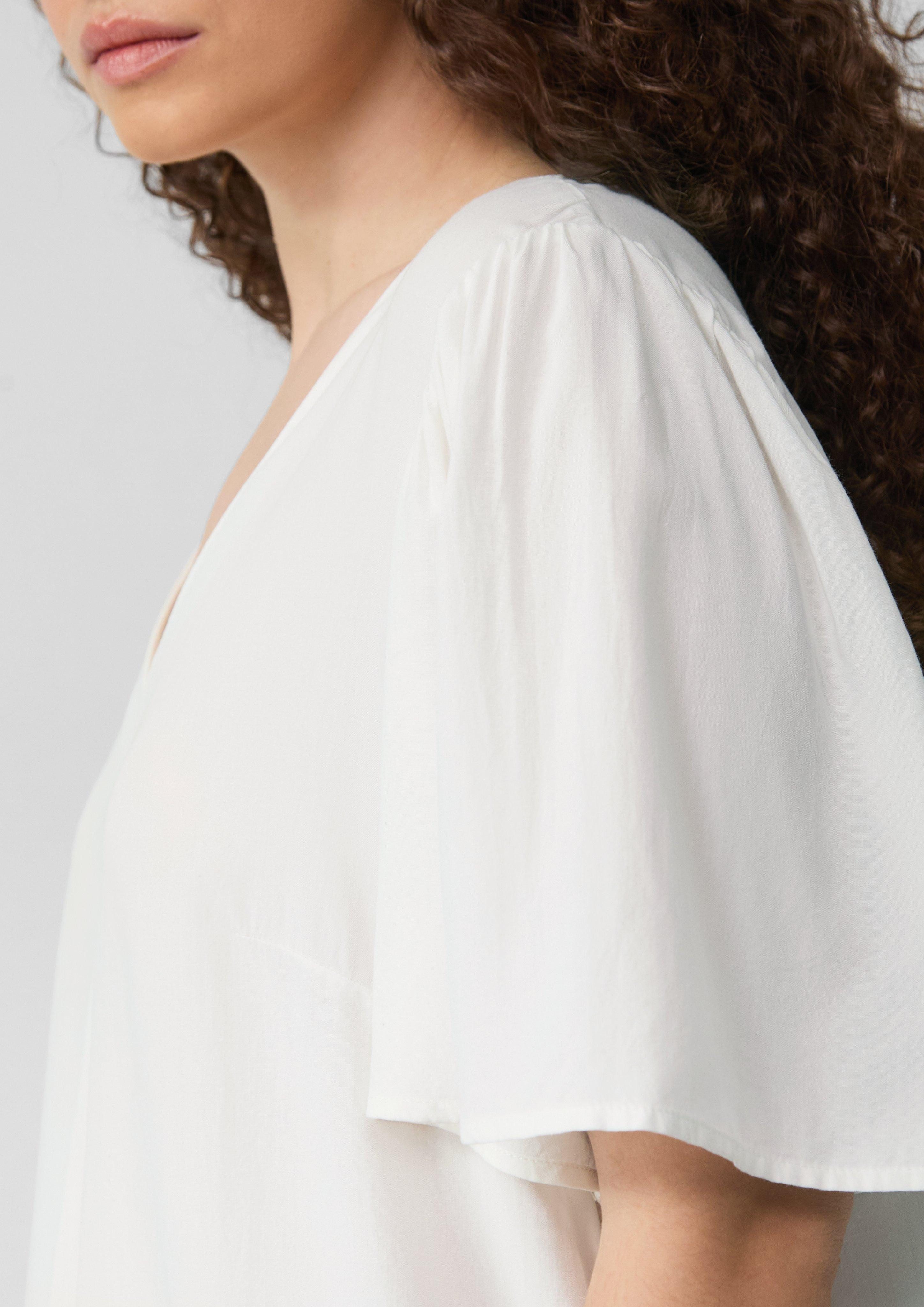 QS Langarmbluse Bluse mit Puffärmeln günstig online kaufen