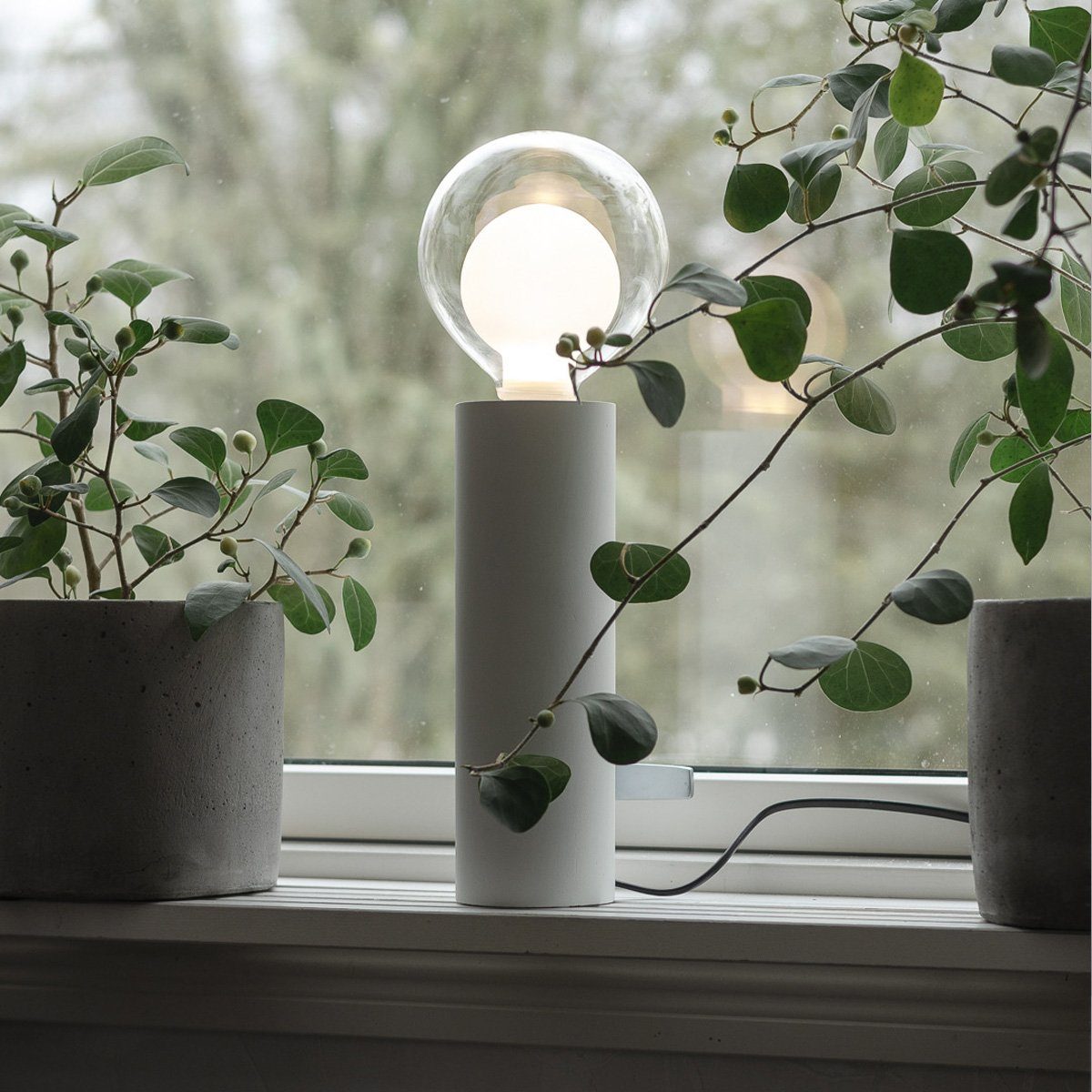 STAR TRADING Tischleuchte Lampenhalterung Tischleuchte E27 Fassung 25cm stehend Schalter Holz