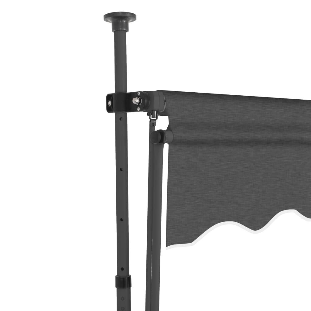 vidaXL Markise Einziehbare Markise Handbetrieben mit LED 250 cm Anthrazit