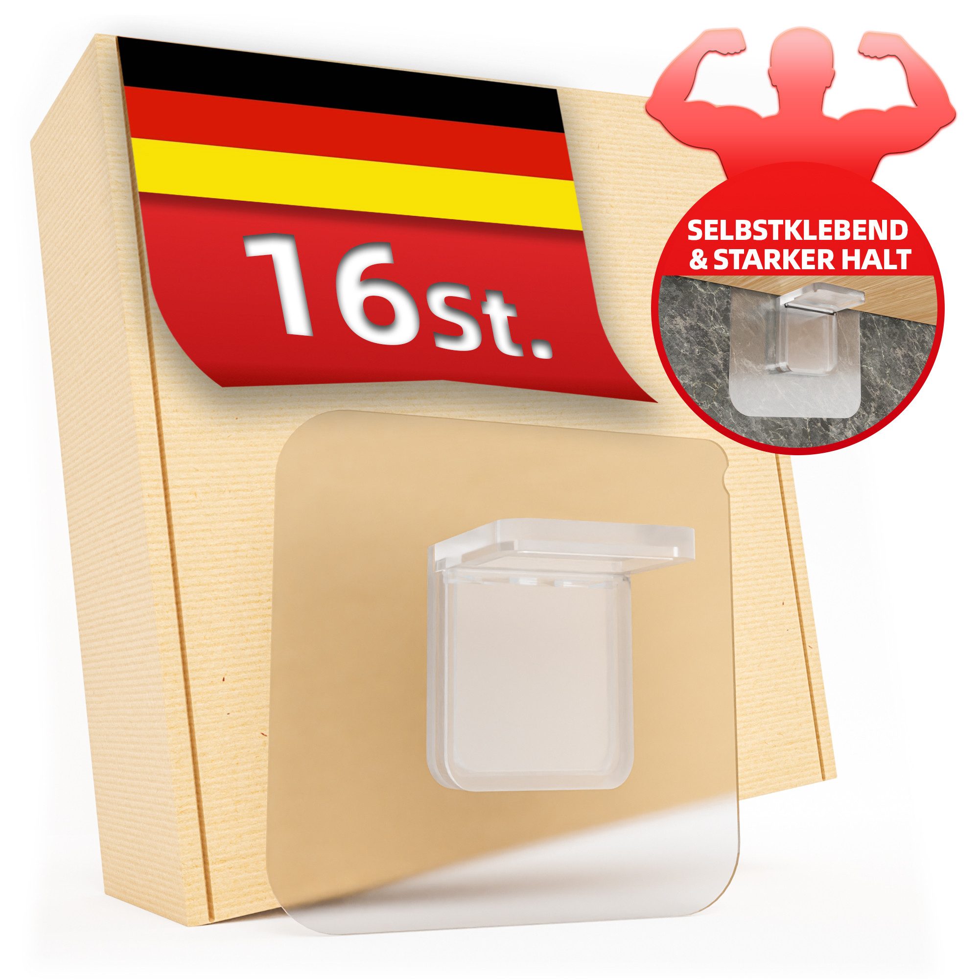 DEKAZIA Wandregalhalter ohne Bohren, Regalbodenhalter selbstklebend, günstig online kaufen