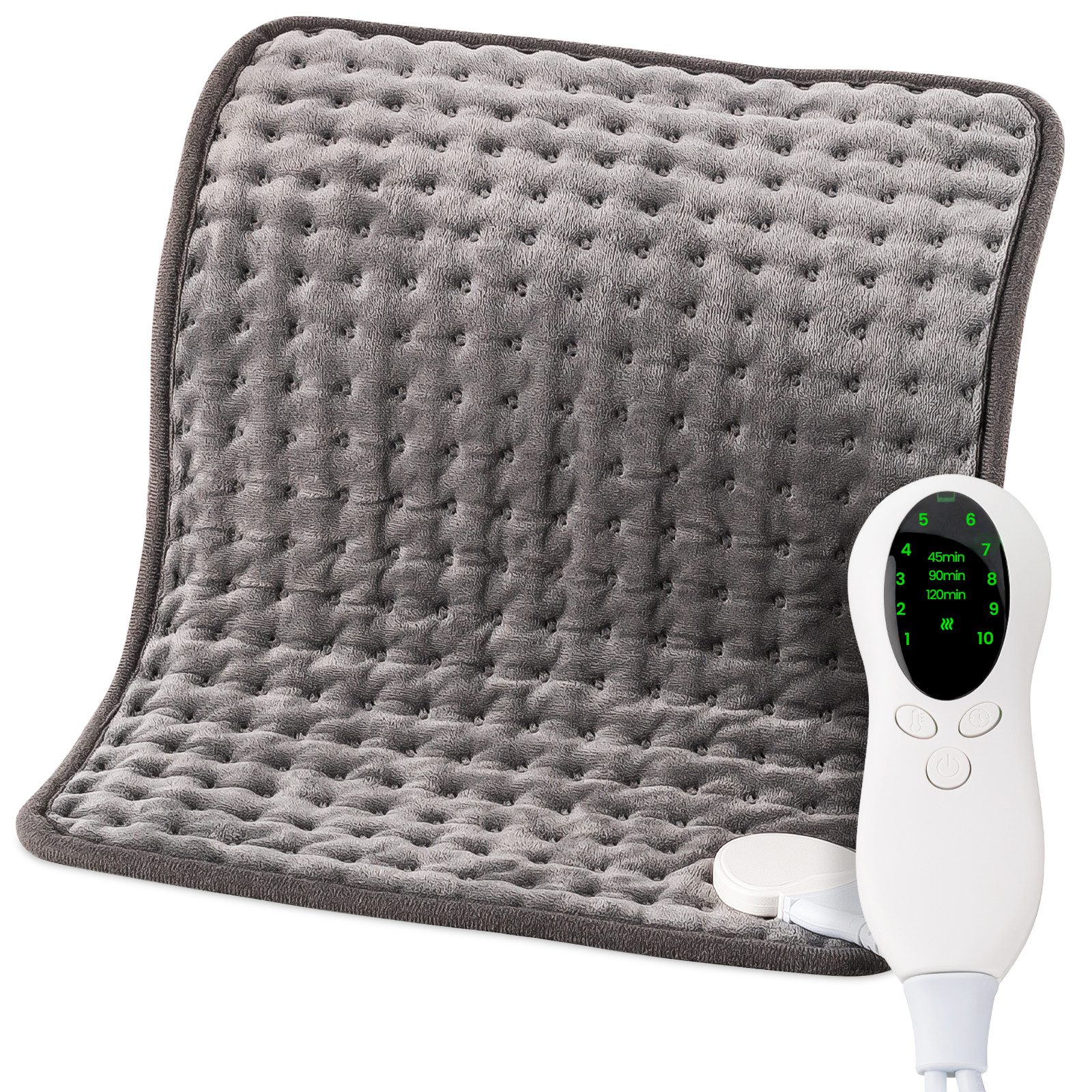 HEIMWERT Heizkissen Wärmekissen Heizkissen mit Abschaltautomatik Sofortwärme, 30-70 Grad, Sofortwärme in 10 Stufen bis 100 Watt mit Timer - 30x40 cm
