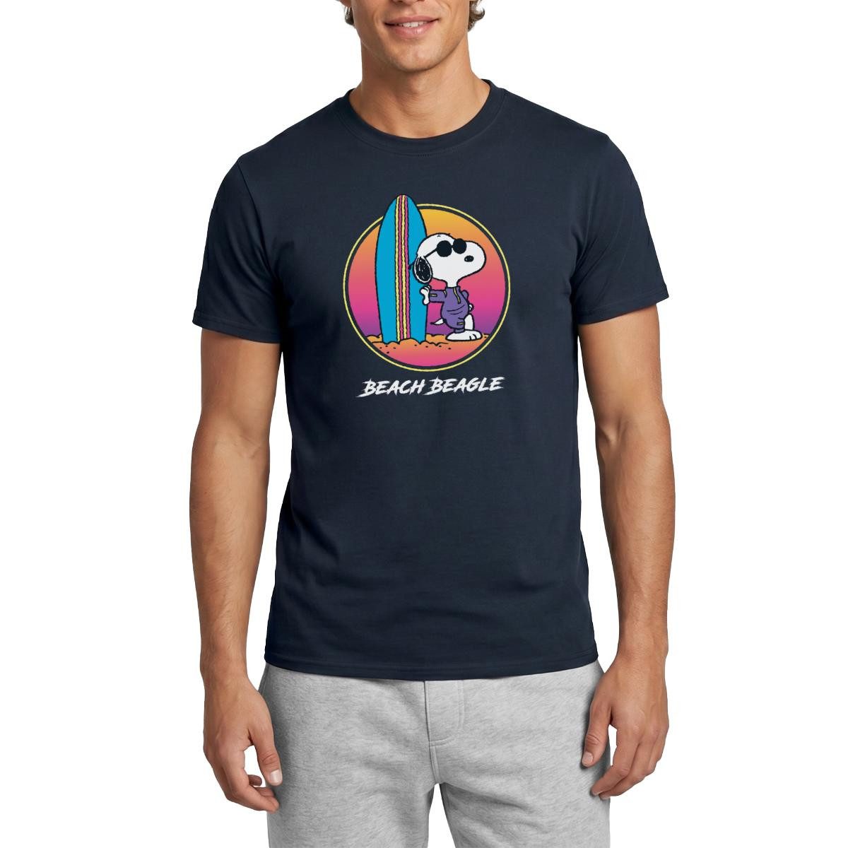 Spreadshirt T-Shirt Peanuts Snoopy Cool Surfen Strand Urlaub Männer T-Shirt (1-tlg)