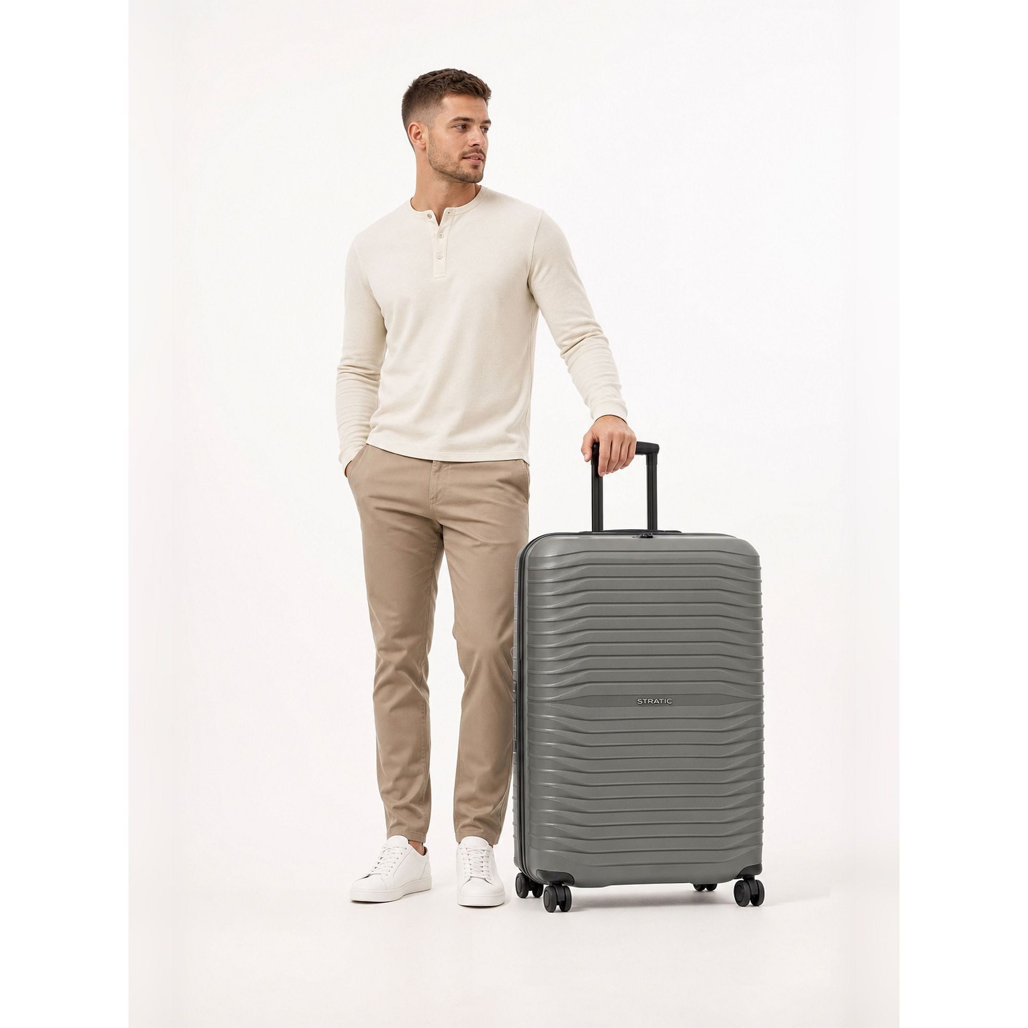 Stratic Hartschalen-Trolley Shine, 4 Rollen, Polypropylen