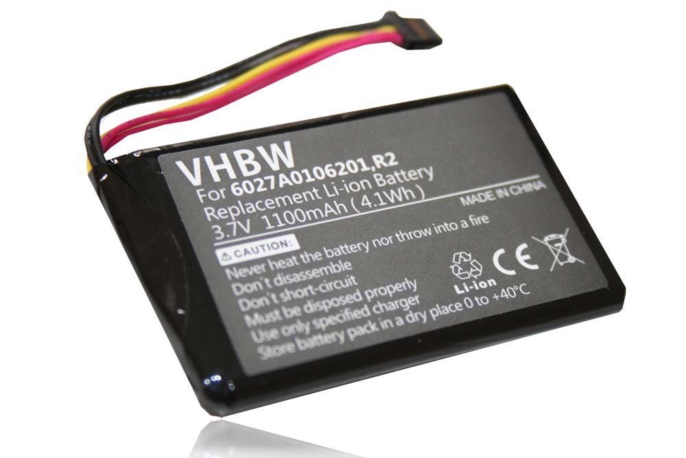 vhbw Ersatz für TomTom AHA11110003, AHA11111008, FLB092001261, Akku 1100 mAh | Akkus und PowerBanks