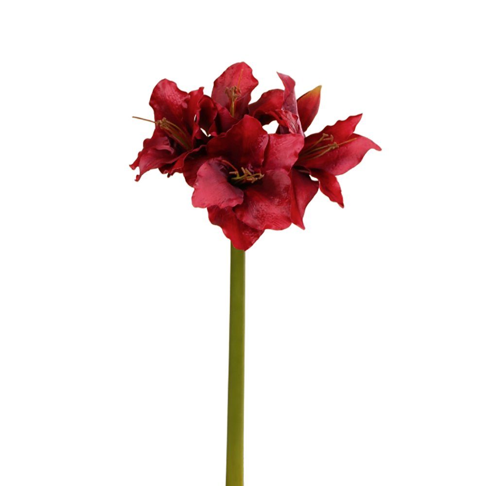Kunstpflanze FINK Kunstblume Amaryllis - dunkelrot H. 0cm, - Fink