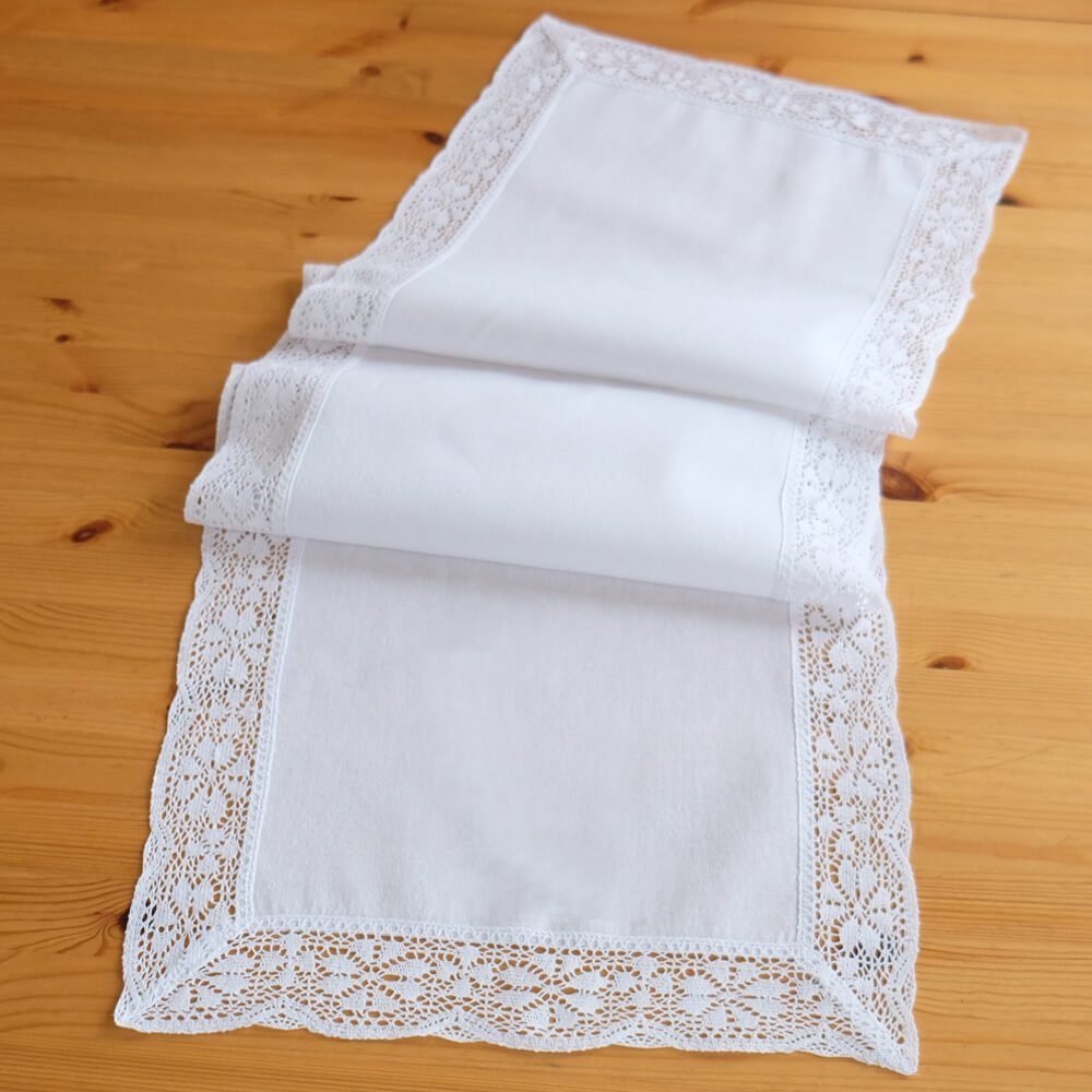 matches21 HOME & HOBBY Tischdecke Tischläufer JANA feine Häkelkante Landhau günstig online kaufen