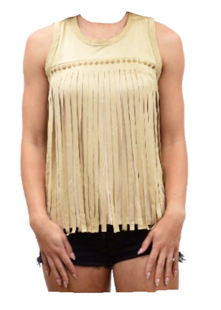 Westernlifestyle T-Shirt Layla beiges Fransen Westernshirt günstig online kaufen