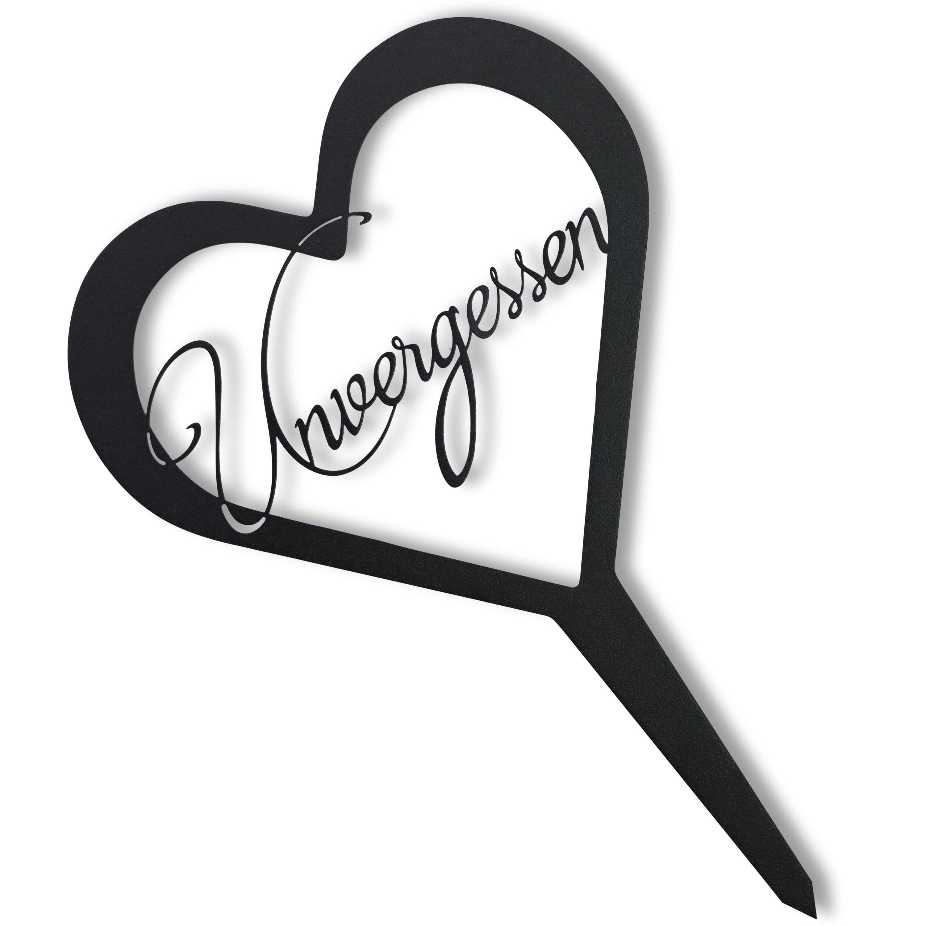 Rostikal Metallschild Grabschmuck Herz - Grab Deko mit Gravur Du Fehlst / U günstig online kaufen