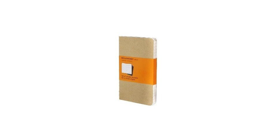 MOLESKINE Notizbuch Moleskine Cahier A6, liniert, Kraft/Natur, 3er-Set