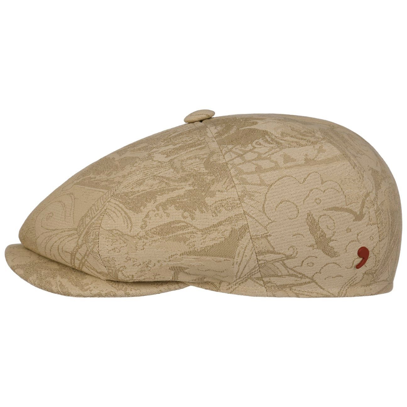 Alfonso D´Este Flat Cap (1-St) Schirmmütze mit Schirm, Made in Italy