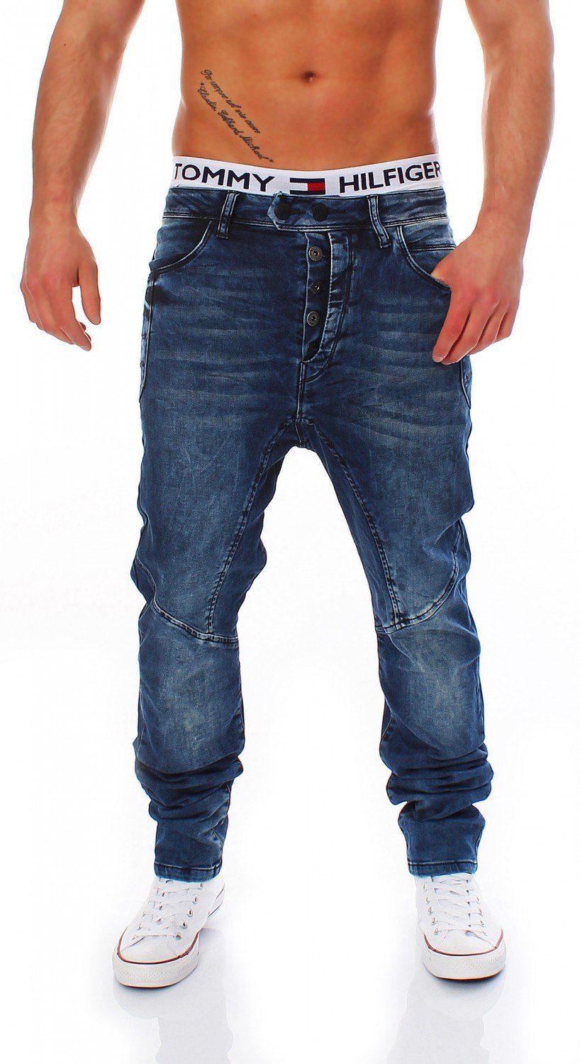 Regular-fit-Jeans Cipo & Baxx C-44002 Carrot Fit Herren Jogger Jeans Hose