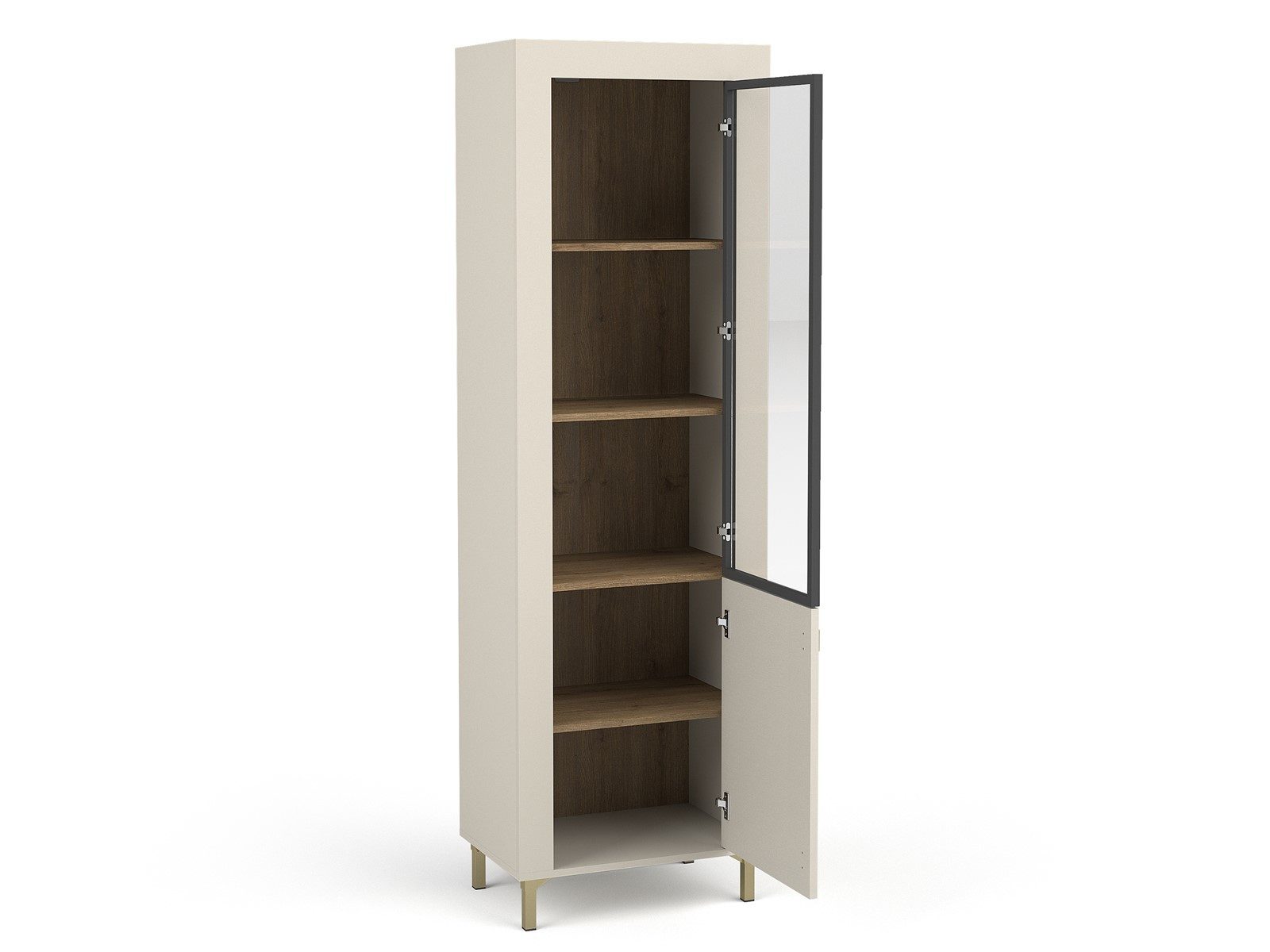 Compleo Vitrine Vitrinenschrank mit Glastüren, gerillte günstig online kaufen