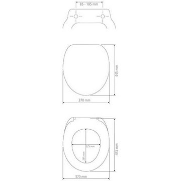 WENKO WC-Sitz Duroplast WC Toiletten Sitz Cozy, mit Absenkautomatik, Fix-Clip Befestigung und Relief-Oberfläche