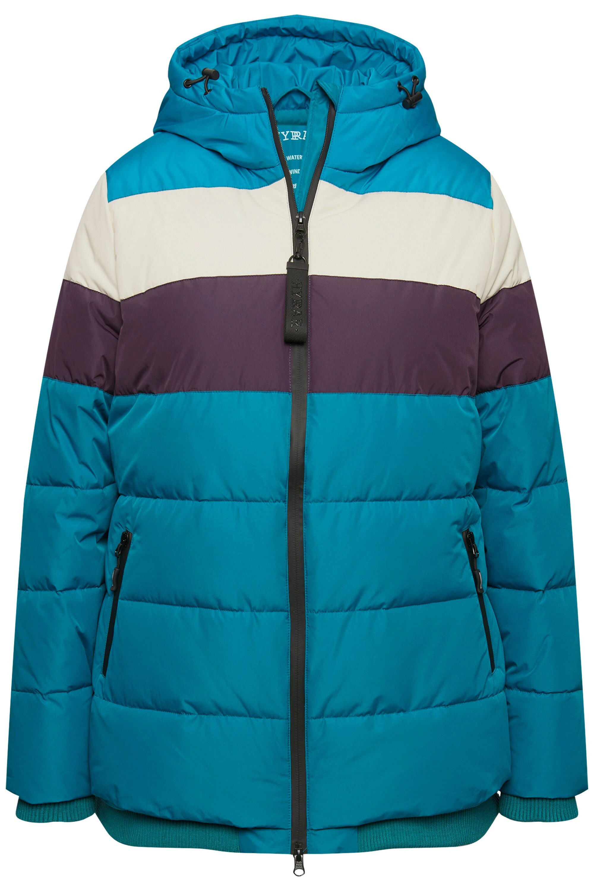 Ulla Popken Steppjacke Funktionsjacke wasserdicht 2-Wege-Zipper Kapuze günstig online kaufen