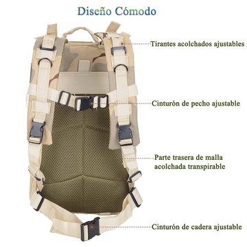 Jioson Wanderrucksack Wanderrucksack 30L Taktische Herren Große Pack Leicht und atmungsaktiv, Erweiterbar, anpassbar, wasserdicht, robust, Molle-System