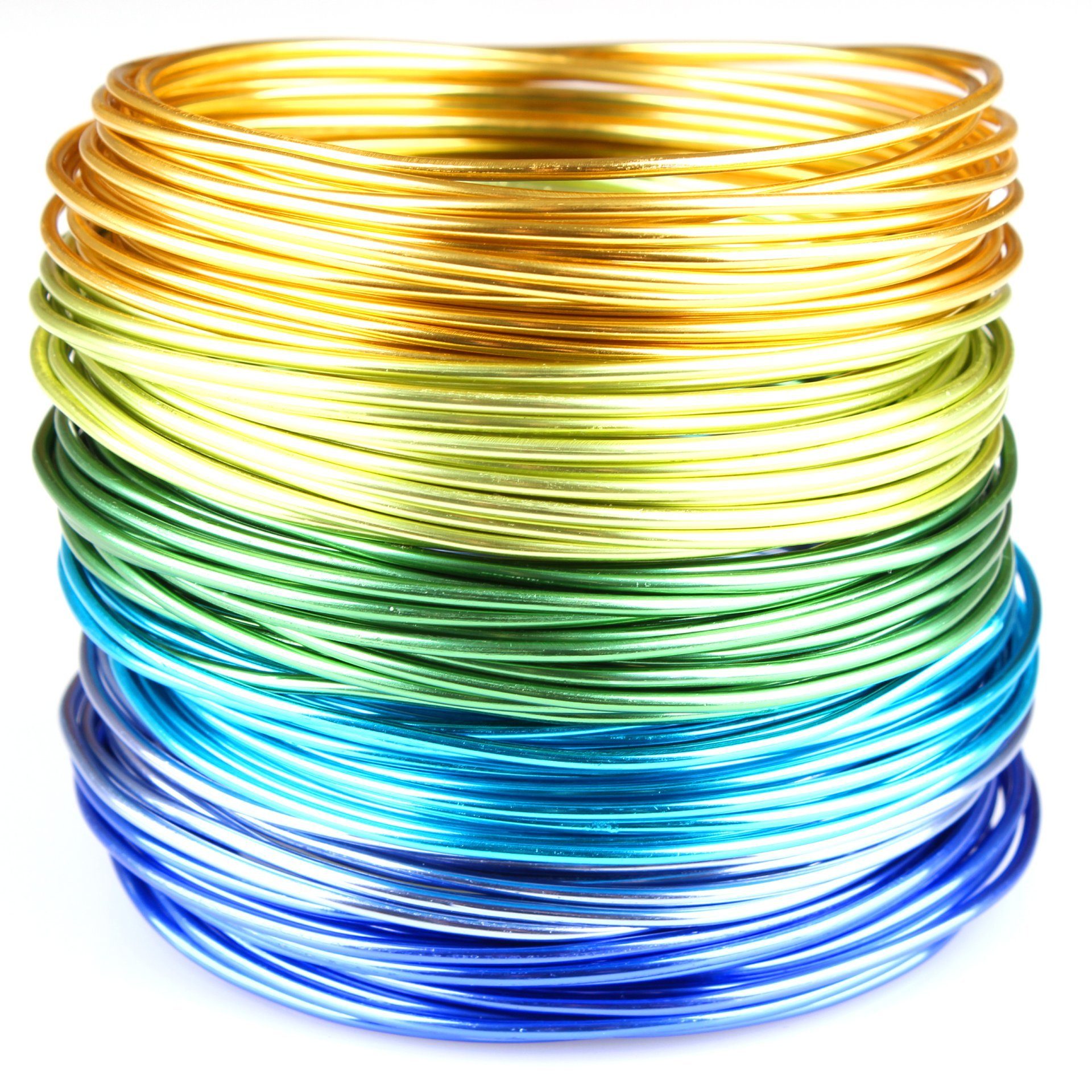 Goodwei Schmuckdraht Schmuckdraht-Set Cool Summer - 6 Farben auf Rollen (je 5m), Ø 2mm, Eloxiert