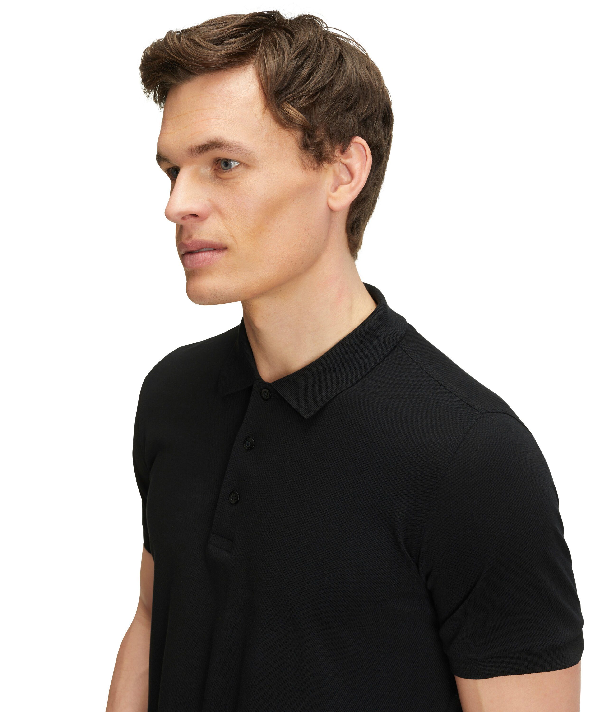 FALKE Poloshirt aus black (3000) hochwertiger Pima-Baumwolle