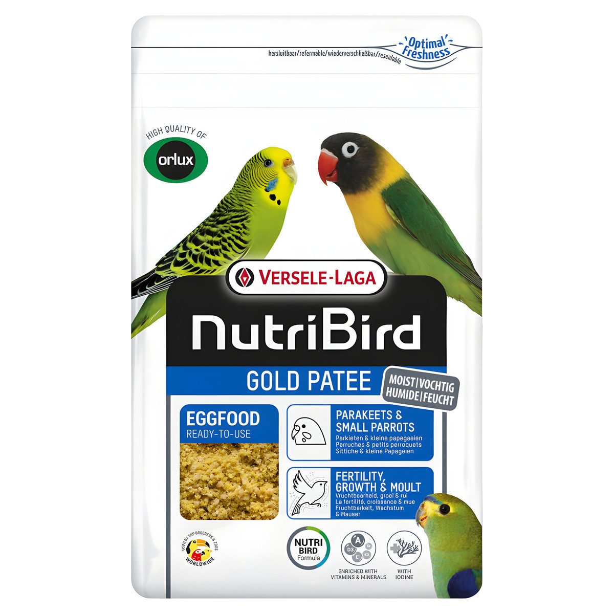 Versele-Laga NutriBird Gold patee Kleinsittiche 1 kg, Trockenfutter für: Vogel