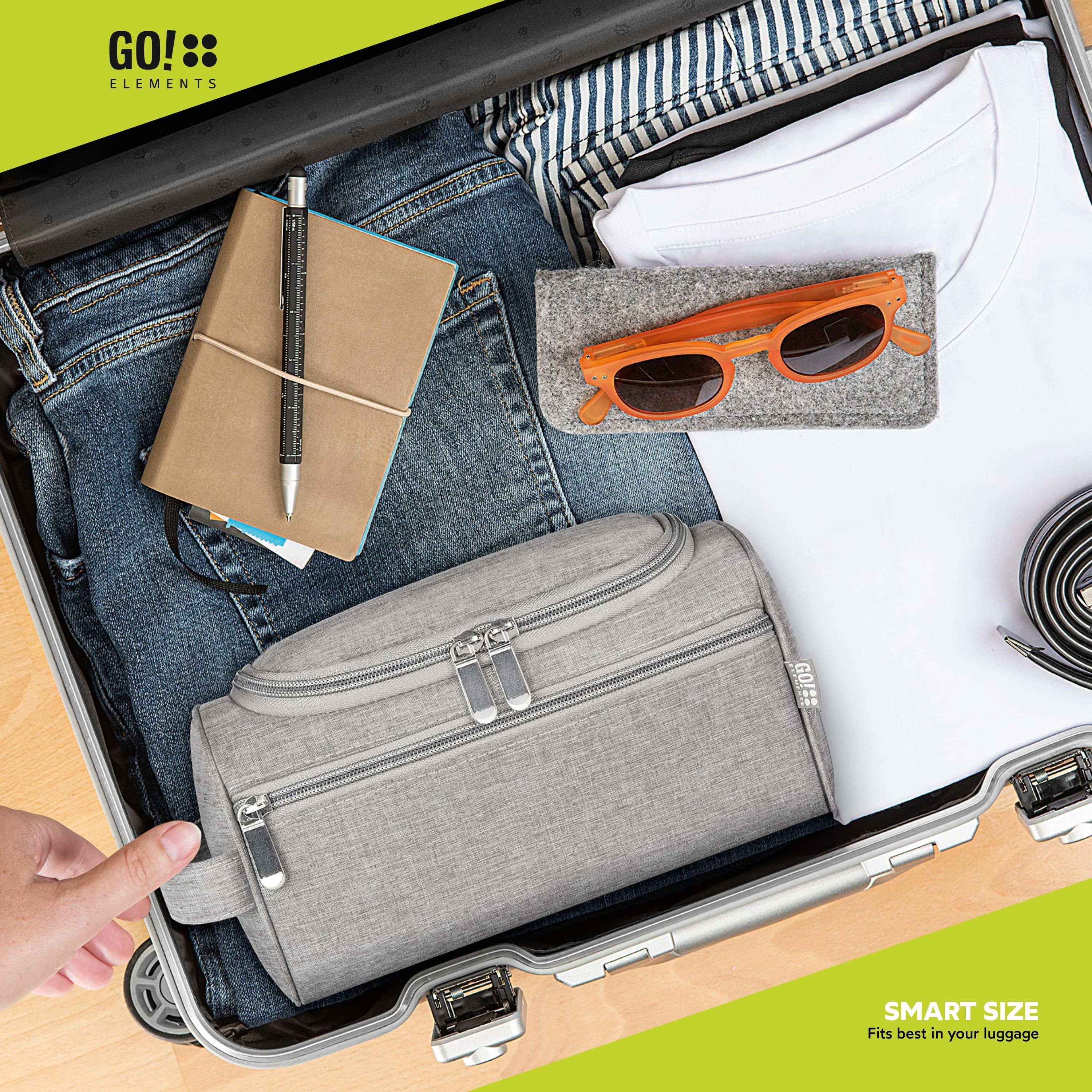 GO!elements Kulturbeutel Smart Bag, Kulturtasche zum Aufhängen Herren & Damen Kosmetiktasche Männer Frauen für Koffer & Handgepäck Waschtasche Reise-Tasche