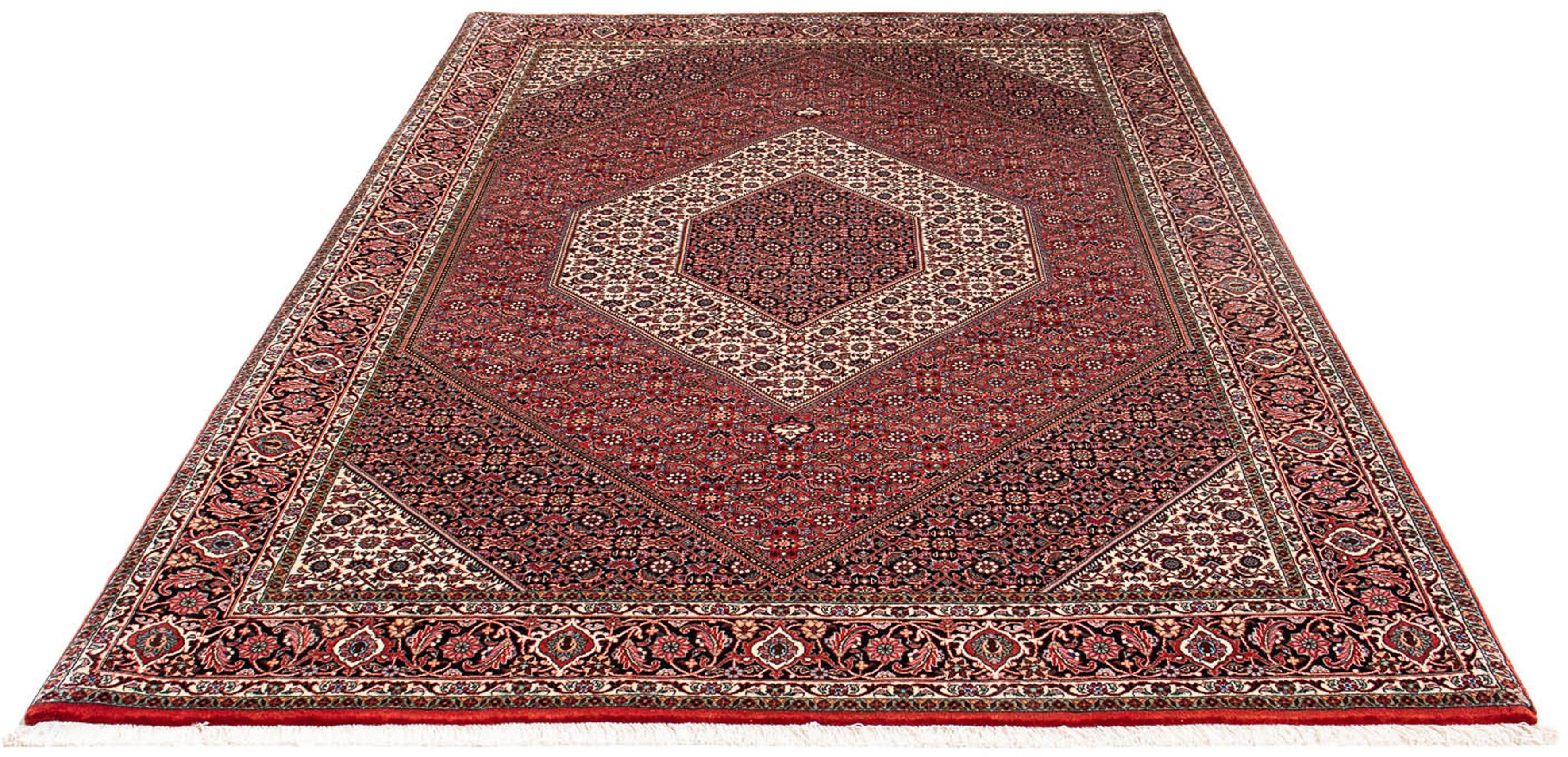 Orientteppich Perser - Bidjar - 249 x 174 cm - dunkelrot, morgenland, rechteckig, Höhe: 15 mm, Wohnzimmer, Handgeknüpft, Einzelstück mit Zertifikat