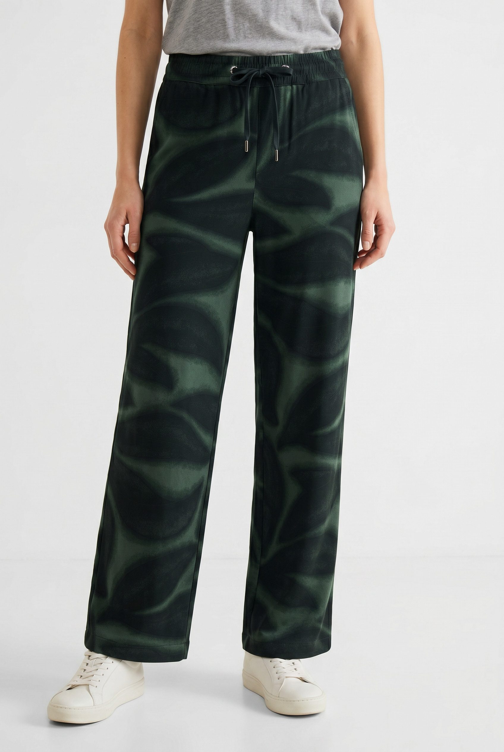 STREET ONE 7/8-Hose Style Emee bedruckt, mit Taschen, weites Bein