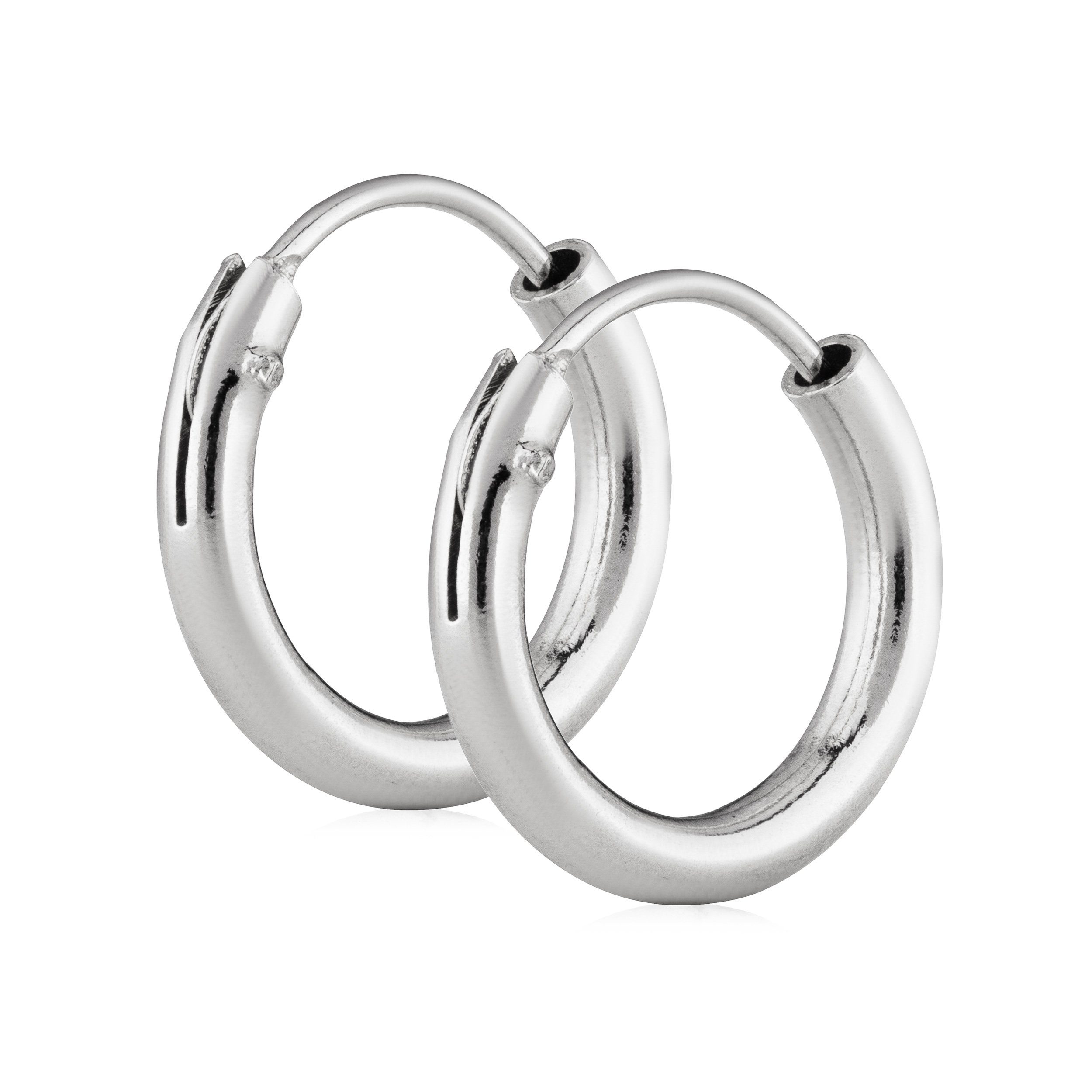 Paar Creolen Paar 925 Sterling Silber Creole Ohrringe Ohrschmuc