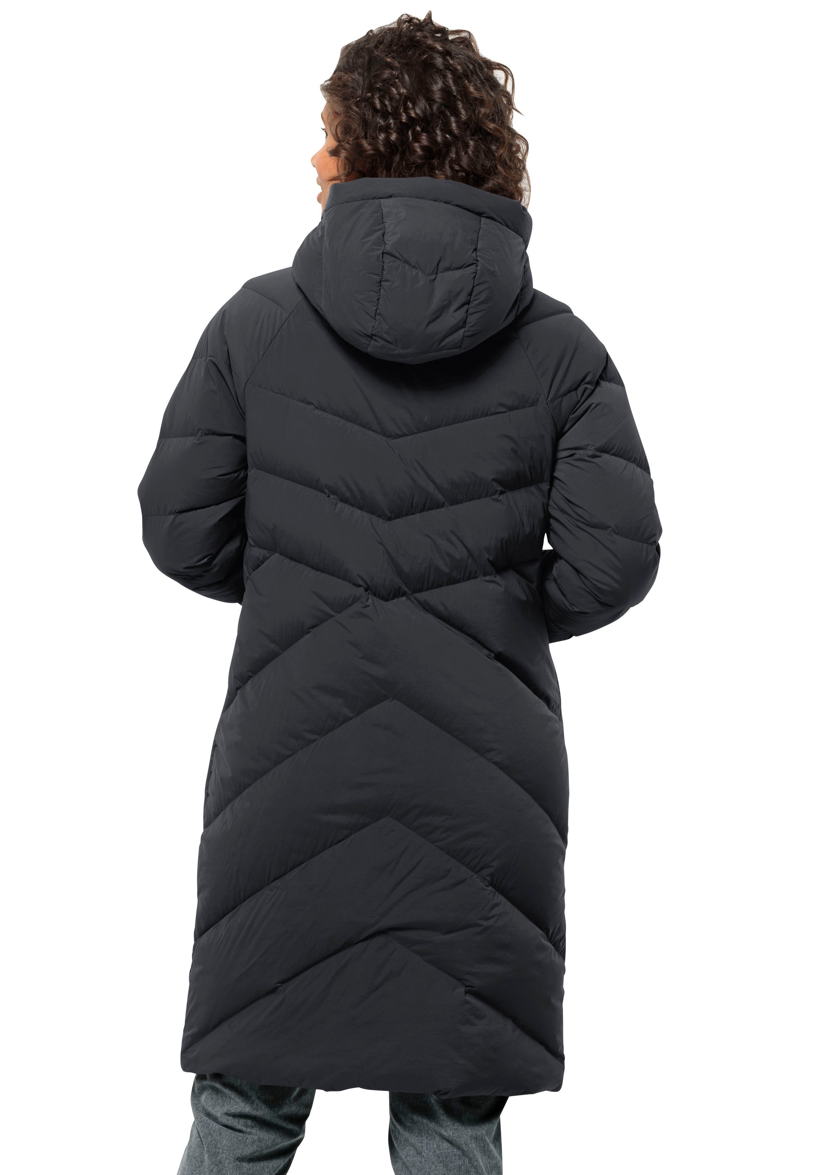 Jack Funktionsmantel Wolfskin mit MARIENPLATZ Kapuze COAT W phantom