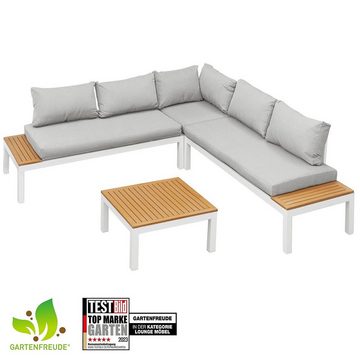 Gartenfreude Gartenlounge-Set Lounges Aluminium Sitzgarnitur Ambience Combi, (1-tlg)