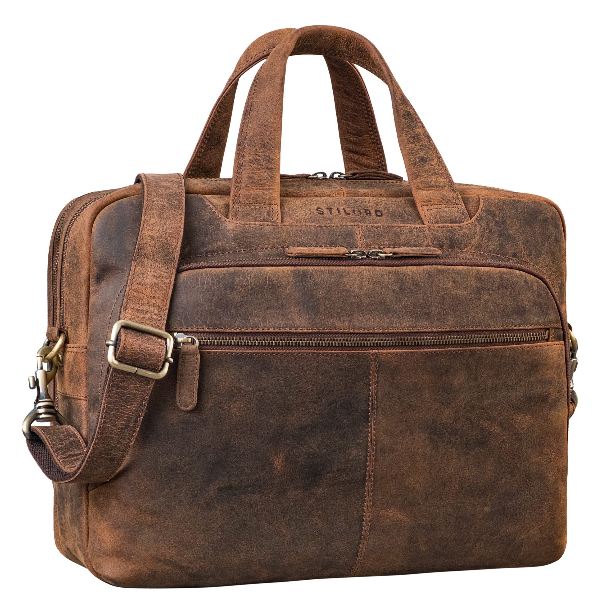 STILORD Laptoptasche "Lias" Umhängetasche Leder groß günstig online kaufen